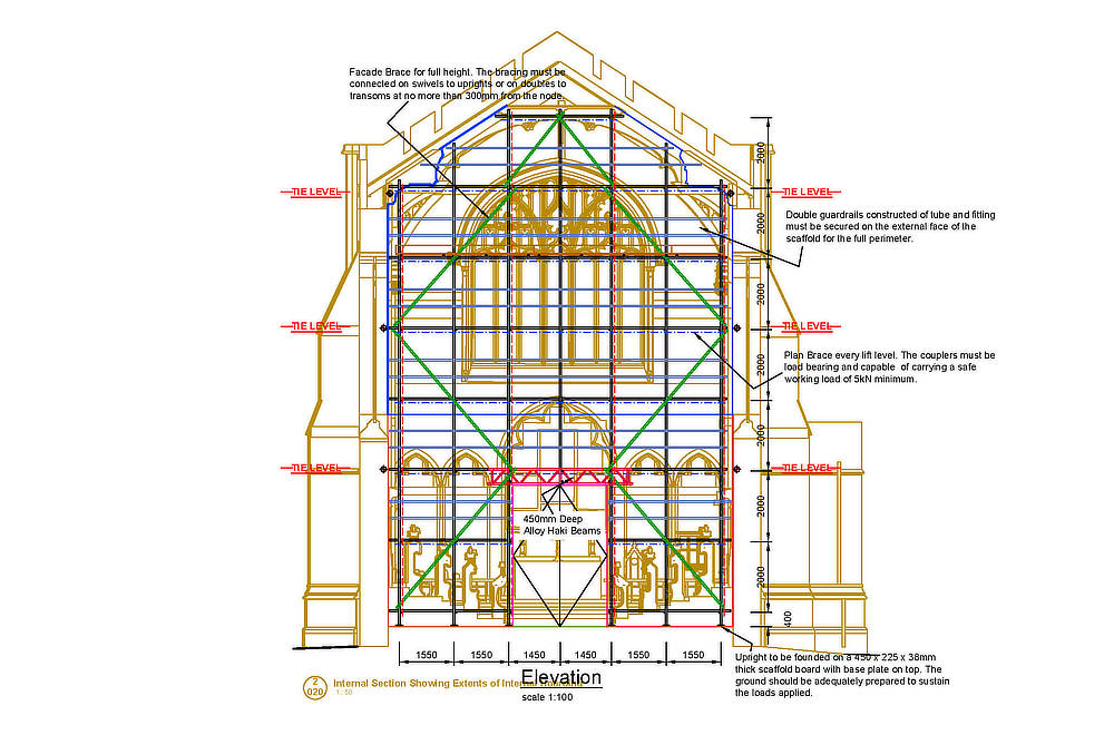 scaffolding design drawing